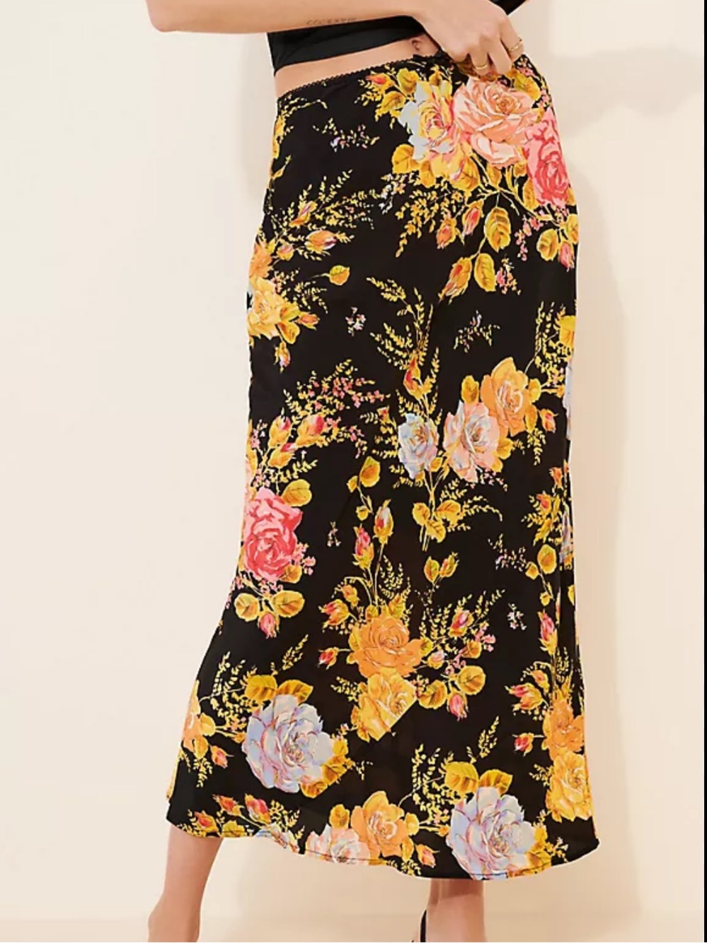 Never Fully Dressed Floral Dorris Midi Skirt Sz 12